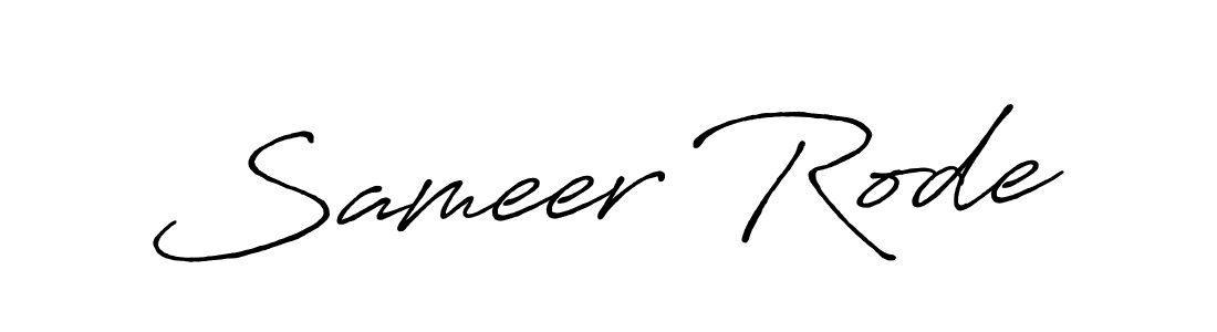 You should practise on your own different ways (Antro_Vectra_Bolder) to write your name (Sameer Rode) in signature. don't let someone else do it for you. Sameer Rode signature style 7 images and pictures png