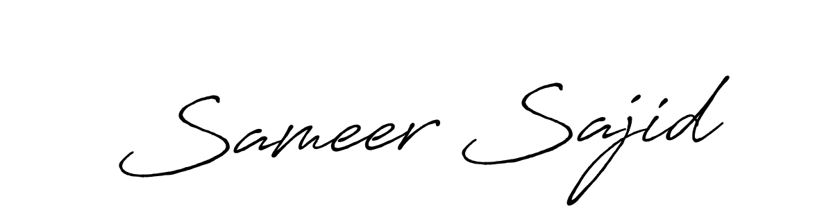 The best way (Antro_Vectra_Bolder) to make a short signature is to pick only two or three words in your name. The name Sameer Sajid include a total of six letters. For converting this name. Sameer Sajid signature style 7 images and pictures png