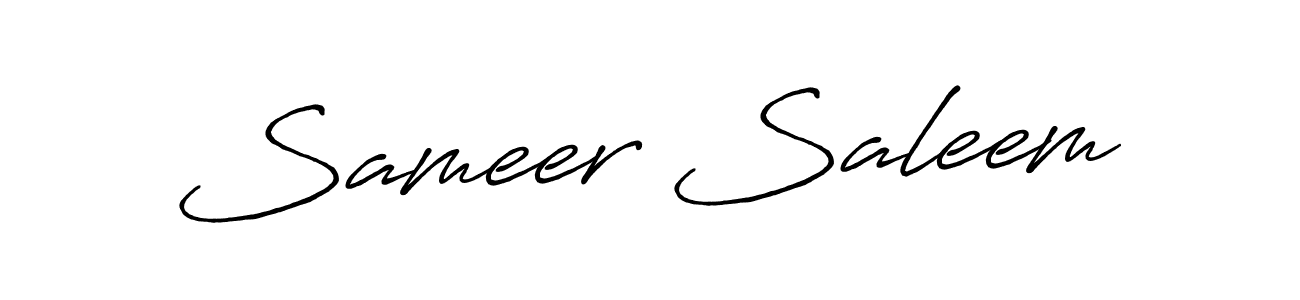 This is the best signature style for the Sameer Saleem name. Also you like these signature font (Antro_Vectra_Bolder). Mix name signature. Sameer Saleem signature style 7 images and pictures png