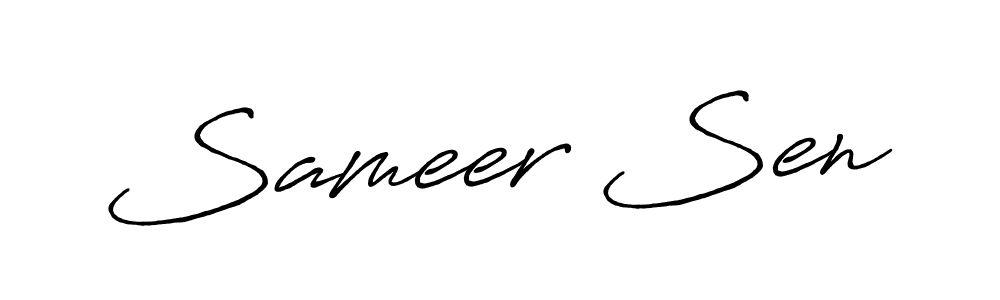 Create a beautiful signature design for name Sameer Sen. With this signature (Antro_Vectra_Bolder) fonts, you can make a handwritten signature for free. Sameer Sen signature style 7 images and pictures png
