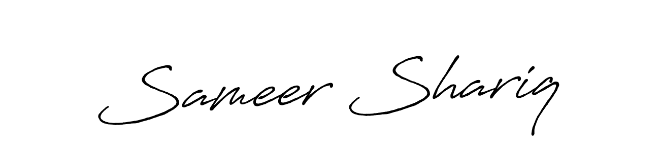 Create a beautiful signature design for name Sameer Shariq. With this signature (Antro_Vectra_Bolder) fonts, you can make a handwritten signature for free. Sameer Shariq signature style 7 images and pictures png