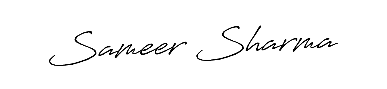 Use a signature maker to create a handwritten signature online. With this signature software, you can design (Antro_Vectra_Bolder) your own signature for name Sameer Sharma. Sameer Sharma signature style 7 images and pictures png