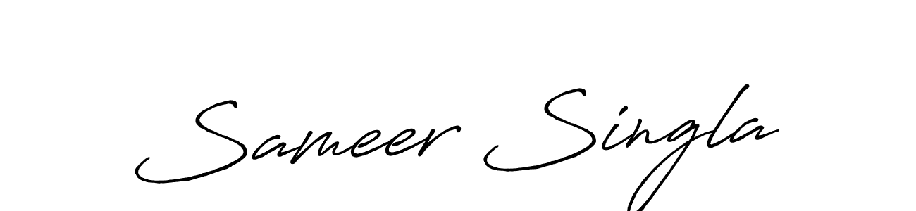 Sameer Singla stylish signature style. Best Handwritten Sign (Antro_Vectra_Bolder) for my name. Handwritten Signature Collection Ideas for my name Sameer Singla. Sameer Singla signature style 7 images and pictures png