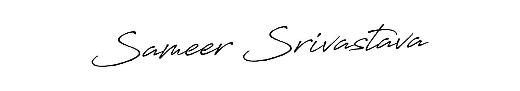 Create a beautiful signature design for name Sameer Srivastava. With this signature (Antro_Vectra_Bolder) fonts, you can make a handwritten signature for free. Sameer Srivastava signature style 7 images and pictures png