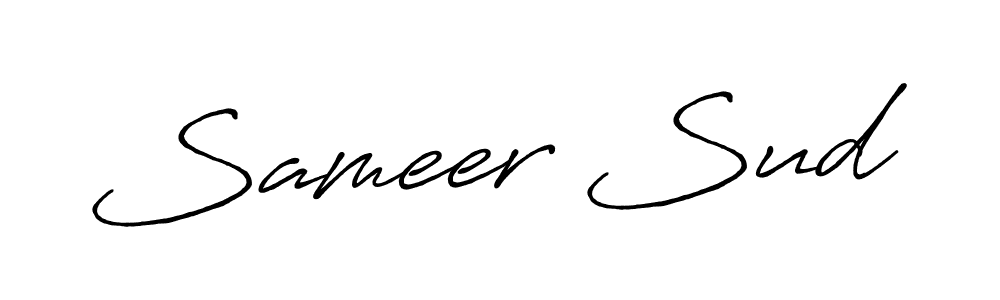 Use a signature maker to create a handwritten signature online. With this signature software, you can design (Antro_Vectra_Bolder) your own signature for name Sameer Sud. Sameer Sud signature style 7 images and pictures png