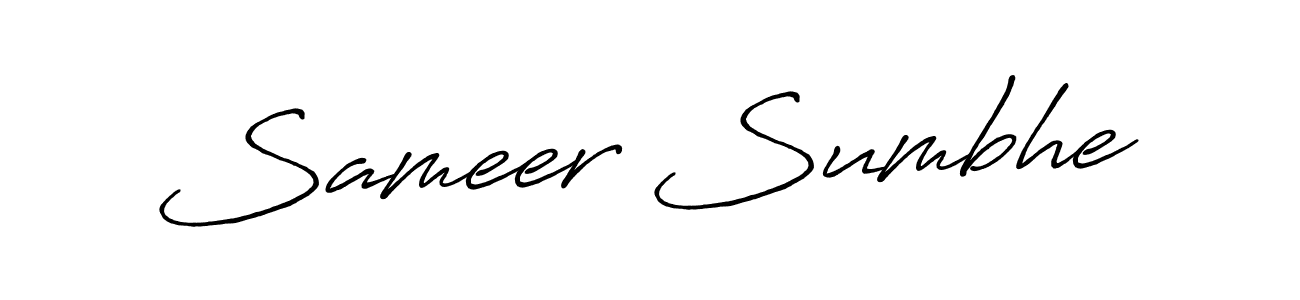 How to make Sameer Sumbhe signature? Antro_Vectra_Bolder is a professional autograph style. Create handwritten signature for Sameer Sumbhe name. Sameer Sumbhe signature style 7 images and pictures png