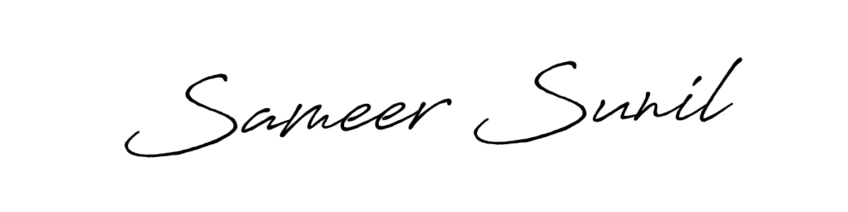if you are searching for the best signature style for your name Sameer Sunil. so please give up your signature search. here we have designed multiple signature styles  using Antro_Vectra_Bolder. Sameer Sunil signature style 7 images and pictures png
