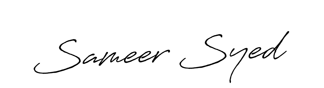 How to make Sameer Syed signature? Antro_Vectra_Bolder is a professional autograph style. Create handwritten signature for Sameer Syed name. Sameer Syed signature style 7 images and pictures png