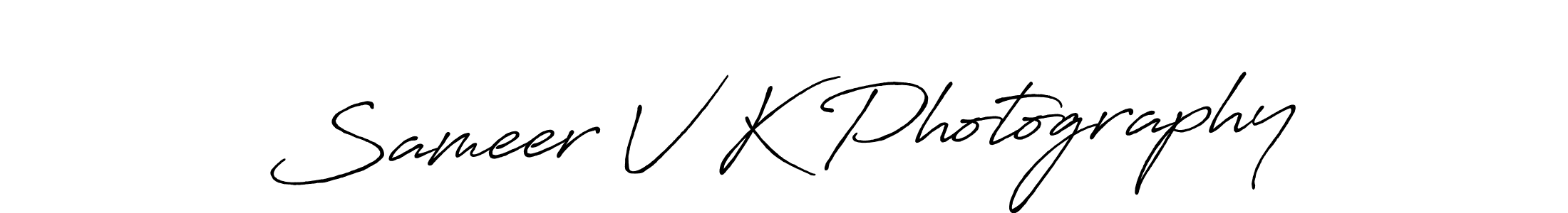 Design your own signature with our free online signature maker. With this signature software, you can create a handwritten (Antro_Vectra_Bolder) signature for name Sameer V K Photography. Sameer V K Photography signature style 7 images and pictures png