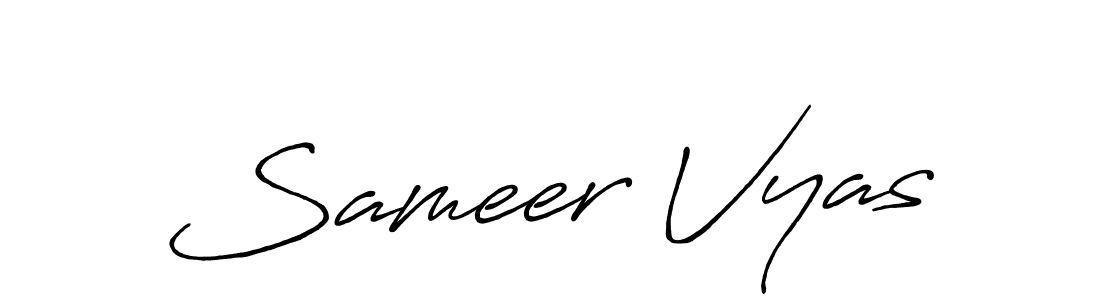 How to Draw Sameer Vyas signature style? Antro_Vectra_Bolder is a latest design signature styles for name Sameer Vyas. Sameer Vyas signature style 7 images and pictures png