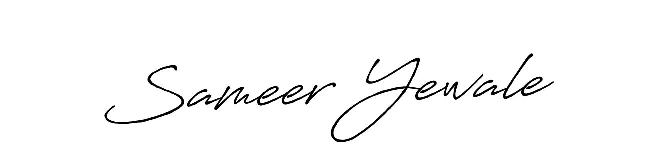 Create a beautiful signature design for name Sameer Yewale. With this signature (Antro_Vectra_Bolder) fonts, you can make a handwritten signature for free. Sameer Yewale signature style 7 images and pictures png