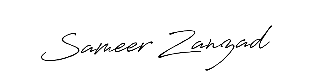 Make a short Sameer Zanzad signature style. Manage your documents anywhere anytime using Antro_Vectra_Bolder. Create and add eSignatures, submit forms, share and send files easily. Sameer Zanzad signature style 7 images and pictures png