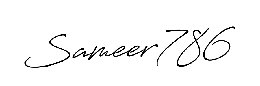 Also You can easily find your signature by using the search form. We will create Sameer786 name handwritten signature images for you free of cost using Antro_Vectra_Bolder sign style. Sameer786 signature style 7 images and pictures png