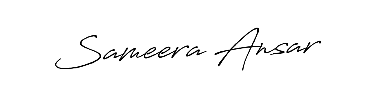 Also You can easily find your signature by using the search form. We will create Sameera Ansar name handwritten signature images for you free of cost using Antro_Vectra_Bolder sign style. Sameera Ansar signature style 7 images and pictures png