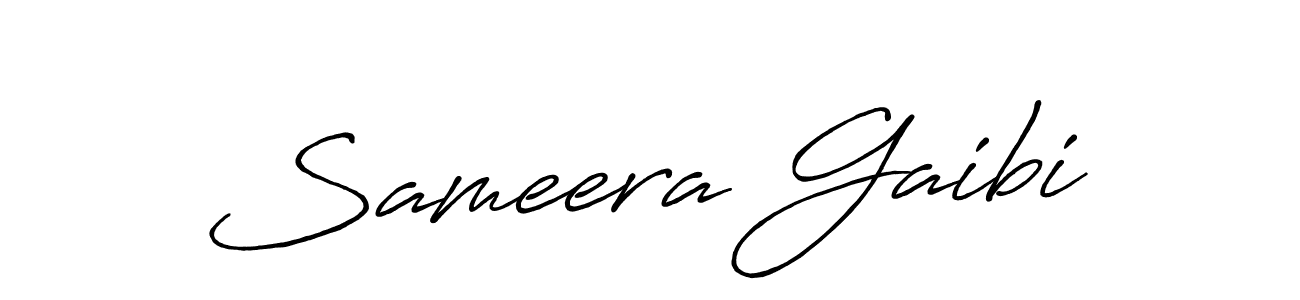 How to make Sameera Gaibi signature? Antro_Vectra_Bolder is a professional autograph style. Create handwritten signature for Sameera Gaibi name. Sameera Gaibi signature style 7 images and pictures png