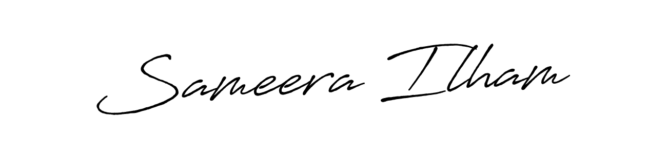 Make a short Sameera Ilham signature style. Manage your documents anywhere anytime using Antro_Vectra_Bolder. Create and add eSignatures, submit forms, share and send files easily. Sameera Ilham signature style 7 images and pictures png