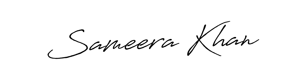 Use a signature maker to create a handwritten signature online. With this signature software, you can design (Antro_Vectra_Bolder) your own signature for name Sameera Khan. Sameera Khan signature style 7 images and pictures png