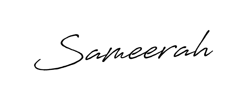 Design your own signature with our free online signature maker. With this signature software, you can create a handwritten (Antro_Vectra_Bolder) signature for name Sameerah. Sameerah signature style 7 images and pictures png