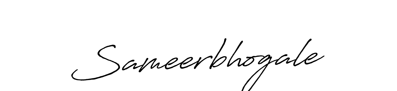 Make a beautiful signature design for name Sameerbhogale. With this signature (Antro_Vectra_Bolder) style, you can create a handwritten signature for free. Sameerbhogale signature style 7 images and pictures png