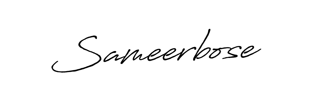 Use a signature maker to create a handwritten signature online. With this signature software, you can design (Antro_Vectra_Bolder) your own signature for name Sameerbose. Sameerbose signature style 7 images and pictures png