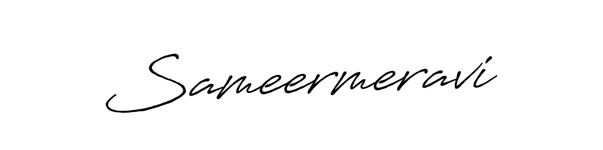 Use a signature maker to create a handwritten signature online. With this signature software, you can design (Antro_Vectra_Bolder) your own signature for name Sameermeravi. Sameermeravi signature style 7 images and pictures png