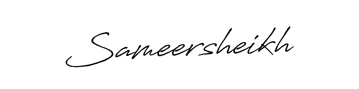 It looks lik you need a new signature style for name Sameersheikh. Design unique handwritten (Antro_Vectra_Bolder) signature with our free signature maker in just a few clicks. Sameersheikh signature style 7 images and pictures png