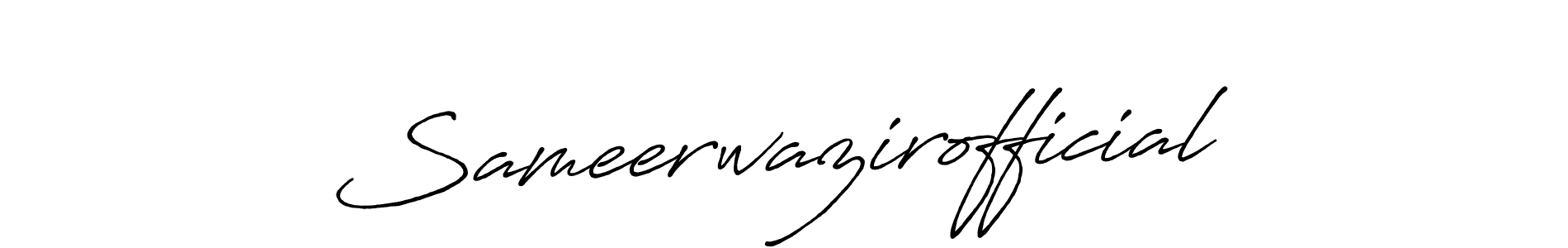 It looks lik you need a new signature style for name Sameerwazirofficial. Design unique handwritten (Antro_Vectra_Bolder) signature with our free signature maker in just a few clicks. Sameerwazirofficial signature style 7 images and pictures png