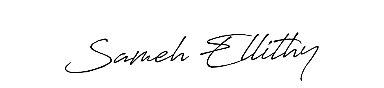 Make a beautiful signature design for name Sameh Ellithy. With this signature (Antro_Vectra_Bolder) style, you can create a handwritten signature for free. Sameh Ellithy signature style 7 images and pictures png