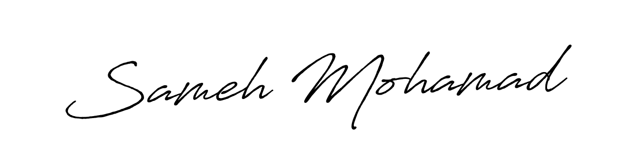 Make a beautiful signature design for name Sameh Mohamad. With this signature (Antro_Vectra_Bolder) style, you can create a handwritten signature for free. Sameh Mohamad signature style 7 images and pictures png