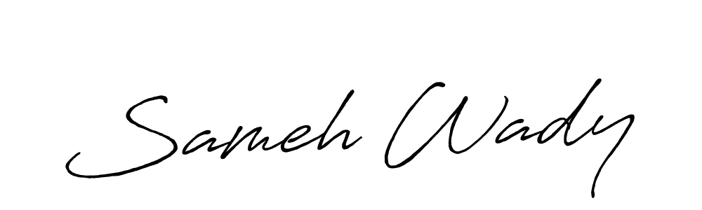 Similarly Antro_Vectra_Bolder is the best handwritten signature design. Signature creator online .You can use it as an online autograph creator for name Sameh Wady. Sameh Wady signature style 7 images and pictures png