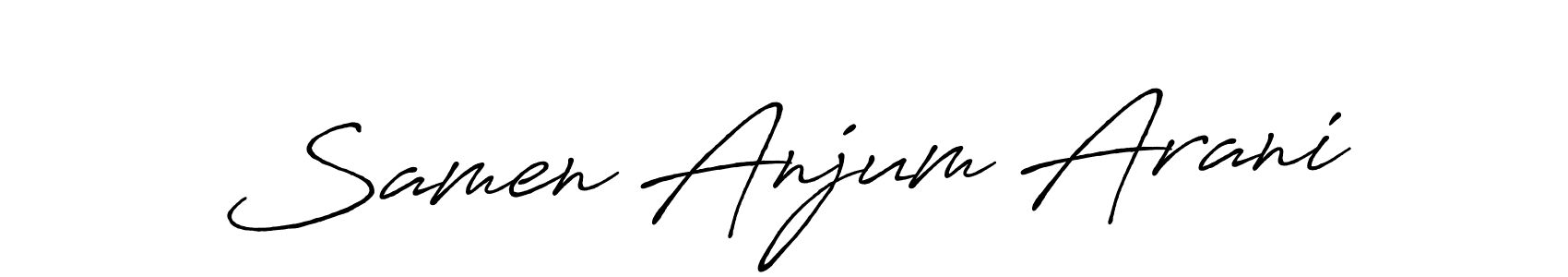 You should practise on your own different ways (Antro_Vectra_Bolder) to write your name (Samen Anjum Arani) in signature. don't let someone else do it for you. Samen Anjum Arani signature style 7 images and pictures png