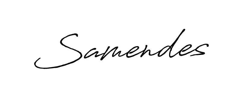 Create a beautiful signature design for name Samendes. With this signature (Antro_Vectra_Bolder) fonts, you can make a handwritten signature for free. Samendes signature style 7 images and pictures png