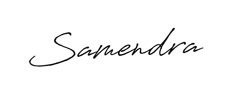 Create a beautiful signature design for name Samendra. With this signature (Antro_Vectra_Bolder) fonts, you can make a handwritten signature for free. Samendra signature style 7 images and pictures png