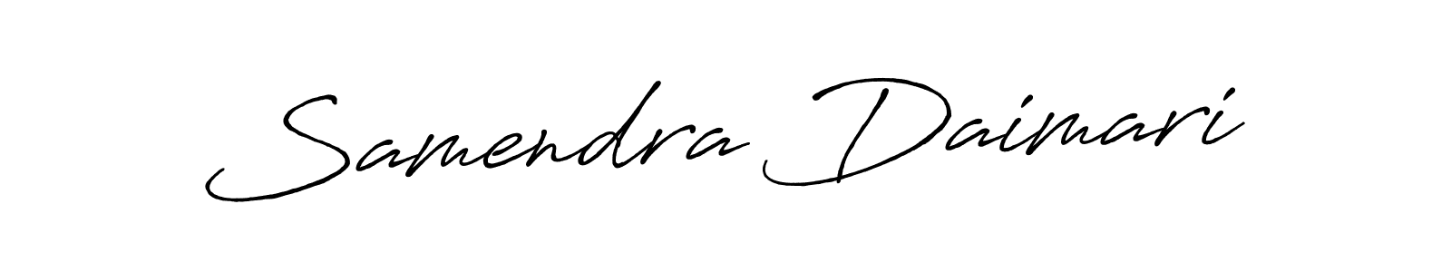 Use a signature maker to create a handwritten signature online. With this signature software, you can design (Antro_Vectra_Bolder) your own signature for name Samendra Daimari. Samendra Daimari signature style 7 images and pictures png