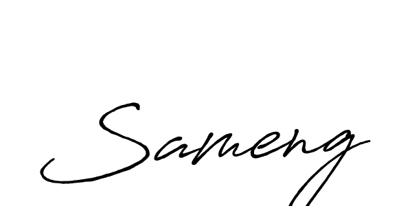 How to make Sameng signature? Antro_Vectra_Bolder is a professional autograph style. Create handwritten signature for Sameng name. Sameng signature style 7 images and pictures png