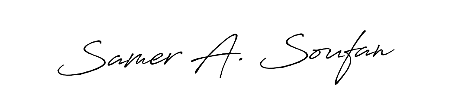 It looks lik you need a new signature style for name Samer A. Soufan. Design unique handwritten (Antro_Vectra_Bolder) signature with our free signature maker in just a few clicks. Samer A. Soufan signature style 7 images and pictures png