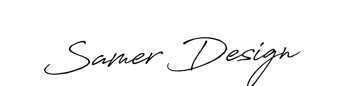 Similarly Antro_Vectra_Bolder is the best handwritten signature design. Signature creator online .You can use it as an online autograph creator for name Samer Design. Samer Design signature style 7 images and pictures png