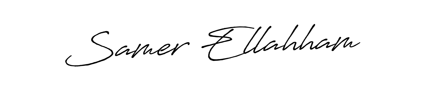 if you are searching for the best signature style for your name Samer Ellahham. so please give up your signature search. here we have designed multiple signature styles  using Antro_Vectra_Bolder. Samer Ellahham signature style 7 images and pictures png