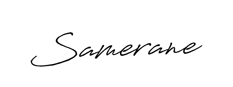 How to make Samerane name signature. Use Antro_Vectra_Bolder style for creating short signs online. This is the latest handwritten sign. Samerane signature style 7 images and pictures png