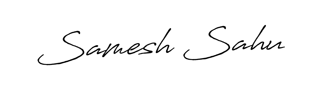 Use a signature maker to create a handwritten signature online. With this signature software, you can design (Antro_Vectra_Bolder) your own signature for name Samesh Sahu. Samesh Sahu signature style 7 images and pictures png