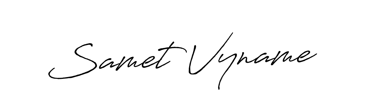It looks lik you need a new signature style for name Samet Vyname. Design unique handwritten (Antro_Vectra_Bolder) signature with our free signature maker in just a few clicks. Samet Vyname signature style 7 images and pictures png