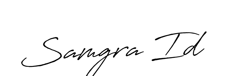 Also You can easily find your signature by using the search form. We will create Samgra Id name handwritten signature images for you free of cost using Antro_Vectra_Bolder sign style. Samgra Id signature style 7 images and pictures png