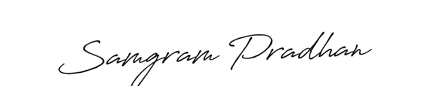 Make a beautiful signature design for name Samgram Pradhan. With this signature (Antro_Vectra_Bolder) style, you can create a handwritten signature for free. Samgram Pradhan signature style 7 images and pictures png