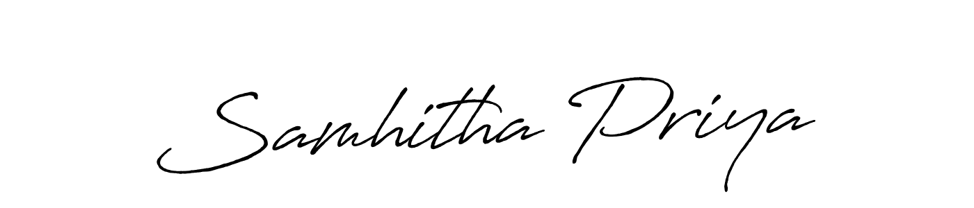 Also You can easily find your signature by using the search form. We will create Samhitha Priya name handwritten signature images for you free of cost using Antro_Vectra_Bolder sign style. Samhitha Priya signature style 7 images and pictures png