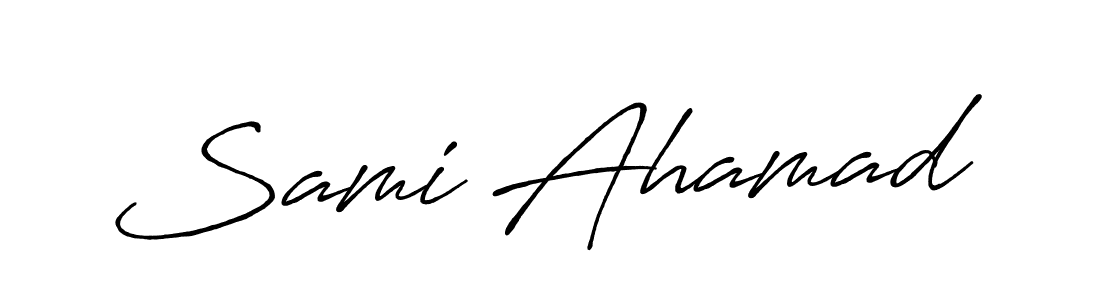 Sami Ahamad stylish signature style. Best Handwritten Sign (Antro_Vectra_Bolder) for my name. Handwritten Signature Collection Ideas for my name Sami Ahamad. Sami Ahamad signature style 7 images and pictures png