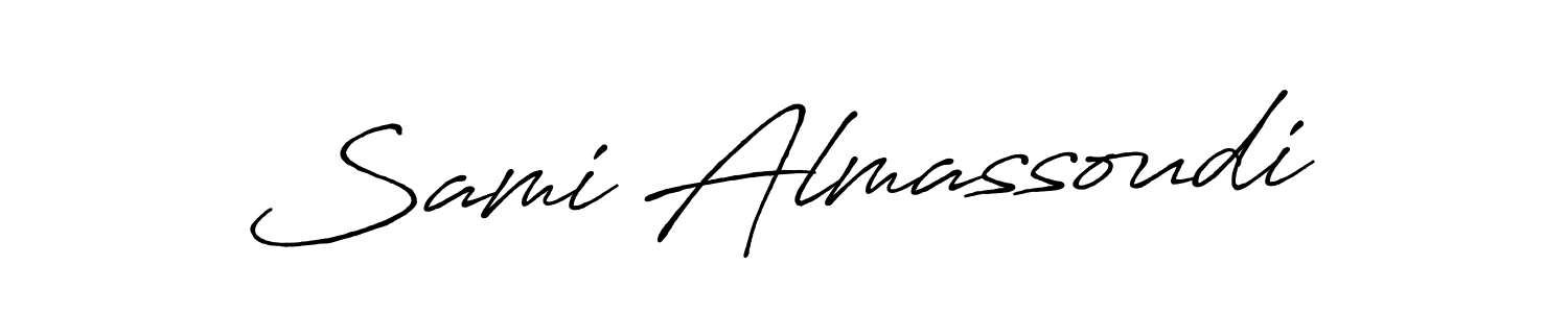 Also we have Sami Almassoudi name is the best signature style. Create professional handwritten signature collection using Antro_Vectra_Bolder autograph style. Sami Almassoudi signature style 7 images and pictures png