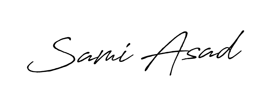 Create a beautiful signature design for name Sami Asad. With this signature (Antro_Vectra_Bolder) fonts, you can make a handwritten signature for free. Sami Asad signature style 7 images and pictures png