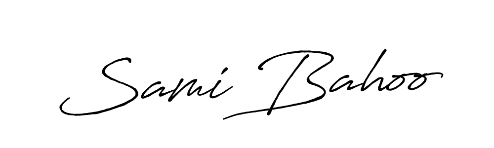 Create a beautiful signature design for name Sami Bahoo. With this signature (Antro_Vectra_Bolder) fonts, you can make a handwritten signature for free. Sami Bahoo signature style 7 images and pictures png
