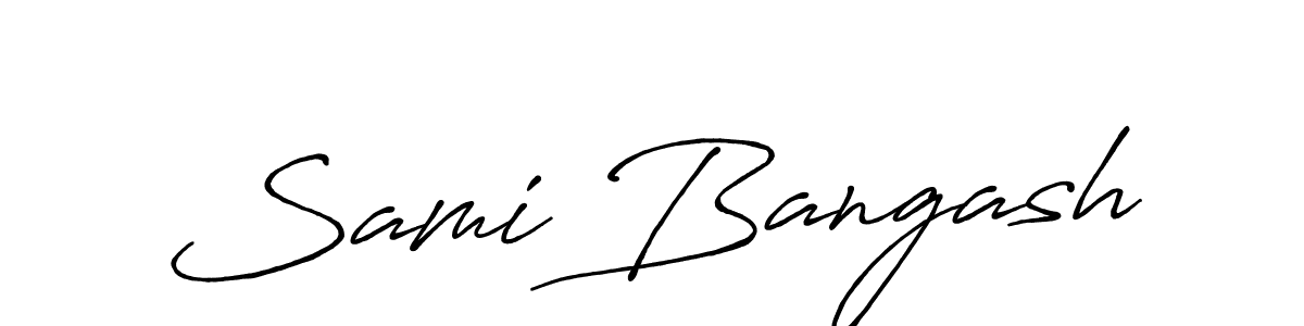 Also You can easily find your signature by using the search form. We will create Sami Bangash name handwritten signature images for you free of cost using Antro_Vectra_Bolder sign style. Sami Bangash signature style 7 images and pictures png