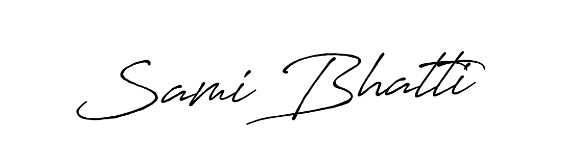 Design your own signature with our free online signature maker. With this signature software, you can create a handwritten (Antro_Vectra_Bolder) signature for name Sami Bhatti. Sami Bhatti signature style 7 images and pictures png